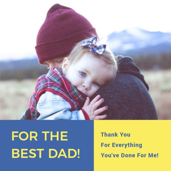 dad, family, hug, Father's Day Appreciation Card Instagram Post Template