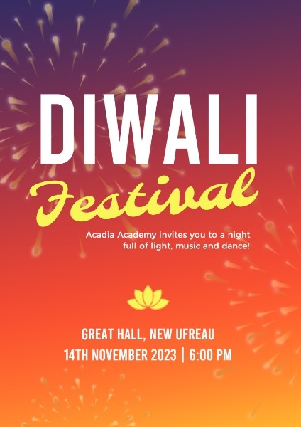 Modern Diwalii Festival Celebration Poster