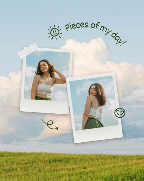 Green And Blue Nature Background Photo Collage