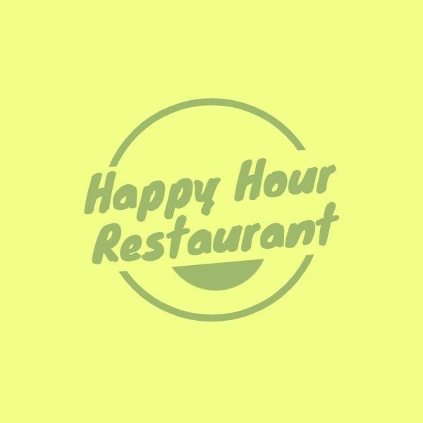 food, beverage, circle, Yellow Restaurant Business Logo Template