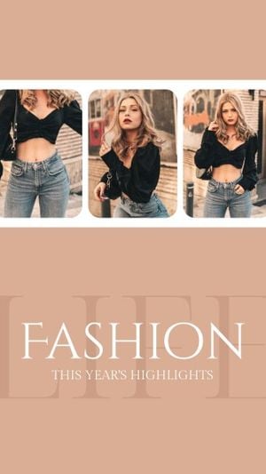 instagram reels, photo, photo collage, Beige Modern Fashion Style Reels Cover Instagram Story Template