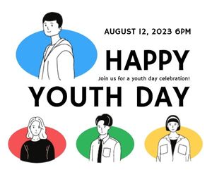 Cartoon National Youth Day Facebook Post Template and Ideas for Design |  Fotor