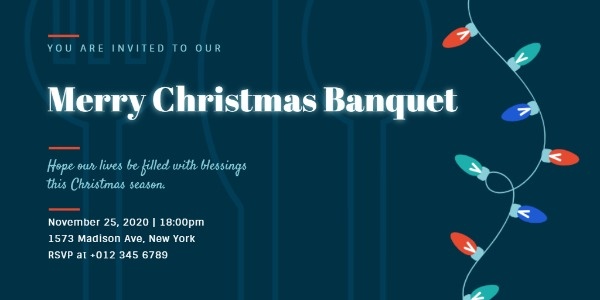 Merry Christmas Banquet Twitter Post