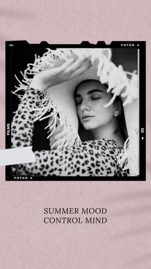 life, mind, woman, Pink Summer Mood Instagram Story Template