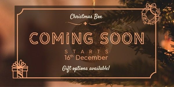 holiday, festival, wishes, Christmas Box Promotion Twitter Post Template