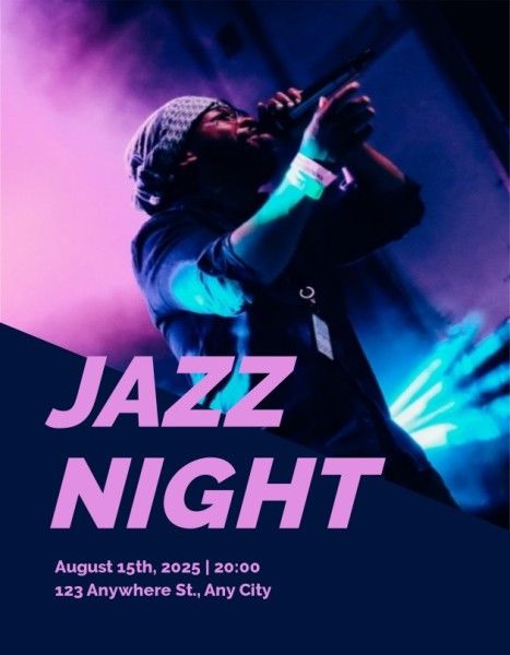 jazz music, music night, music performance, Jazz Summer Program Template
