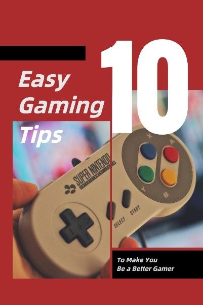 Red Background Of Gaming Tips Pinterest Post
