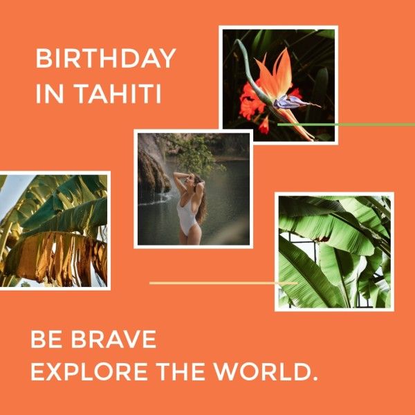 photograph, life, gathering, Tahiti Photo Collage (Square) Template