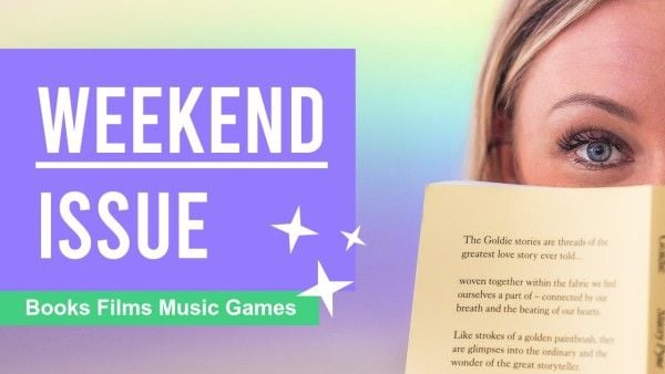 youtube end screen, end cards, end screen, Gradient Purple Weekend Issue Youtube Thumbnail Template