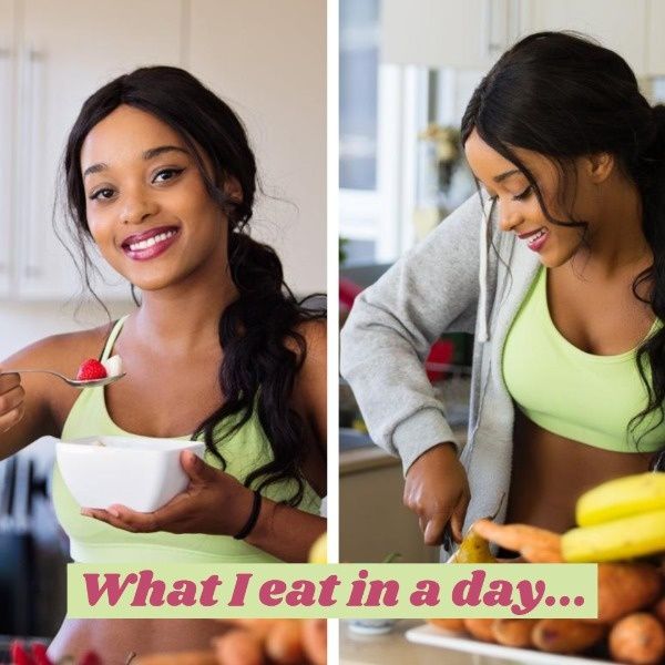 私が一日のポストで食べるもの Instagram投稿