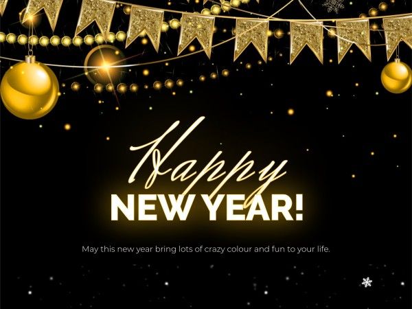 new year, happy new year, holiday, Lumious Happy New Wish Love Card Template