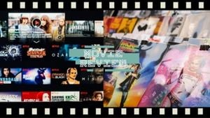 film, actor, actress, Movie Commentary Youtube Channel Art Template