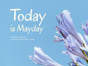 mayday, spring, season, Blue Today Is May Day Card Template