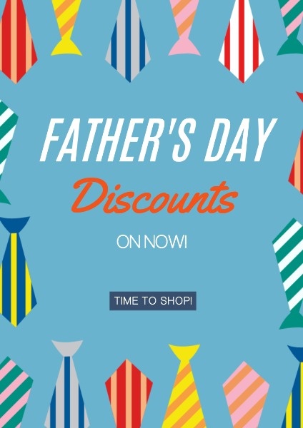 Ties Fathers Day Discount Flyer