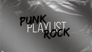 music, vintage, simple, Gray Punk Playlist Rock Youtube Channel Art Template
