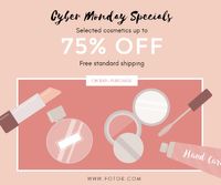 sales, promotion, sale, Cyber monday specials discount Facebook Post Template