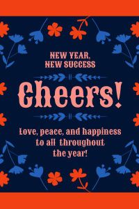 new year, peace, love, Blue Background Of Holiday Cheers Post Pinterest Post Template