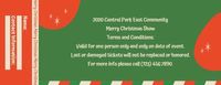 Green And Red Christmas Show Ticket