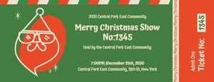 merry christmas, holiday, festival, Green And Red Christmas Show Ticket Template
