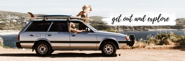 season, get out, explore, Summer Trip Twitter Cover Template