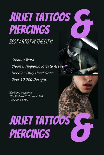 Local Tattoo And Piercing Pinterest Post