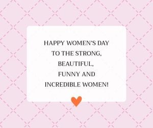 women power, happy womens day, illustration, Pink Quote International Womens Day Facebook Post Template