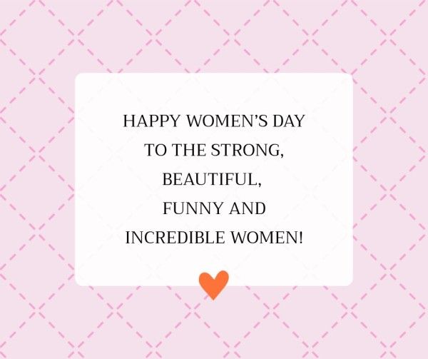 women power, happy womens day, illustration, Pink Quote International Womens Day Facebook Post Template