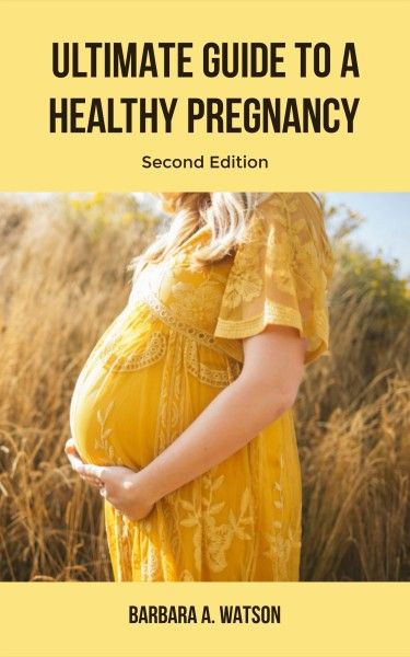 pregnant, mother, tips, Yellow Simple Healthy Pregnancy Guide Book Cover Template