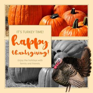 holiday, life, harvest, Happy Thanksgiving Collage Instagram Post Template