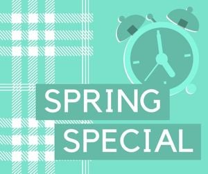 Green Clock Spring Special Facebook Post