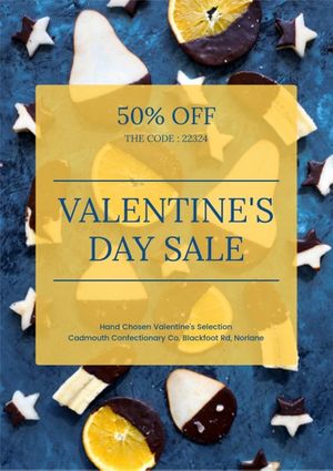 chocolate, handmade chocolates, promotion, Valentine's Day Sales Poster Template