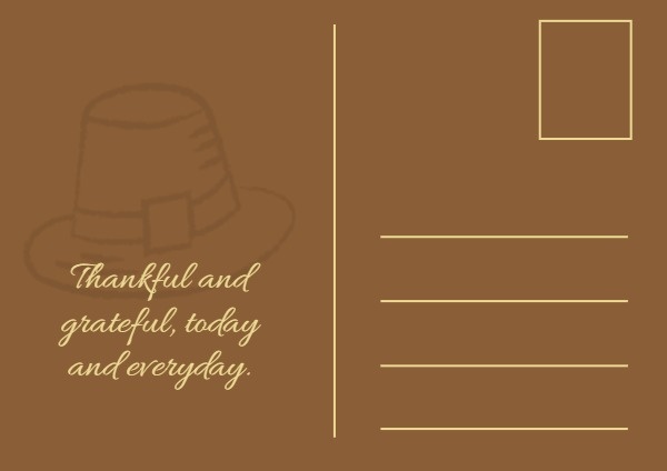  Thanksgiving Day Wishes Postcard