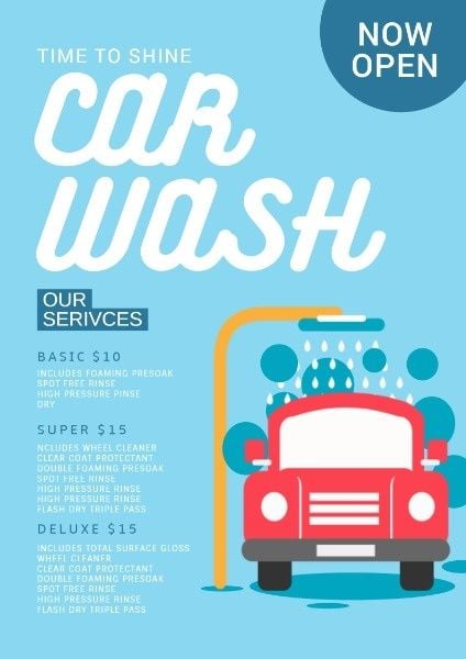 car washing service, service, sale, Car Wash Flyer Template