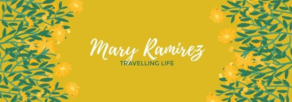 travel, life, plants, Yellow And Green Tumblr Banner Template