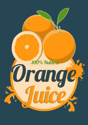 黄橙汁销售 英文海报