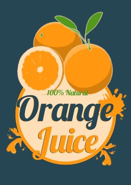 drink, fruit, natural, Yellow Orange Juice Sale Poster Template