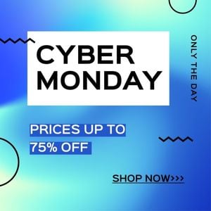 deals, sale, business, Blue Cyber Monday Shop Now Instagram Post Template
