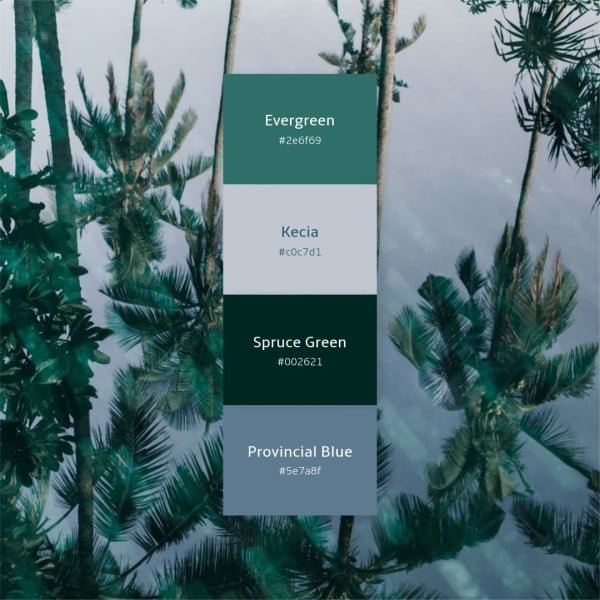 Green  Color Palatte For Branding Instagram Post