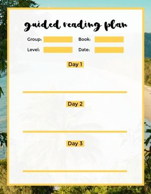 Guided Reading Plan Lesson Plan