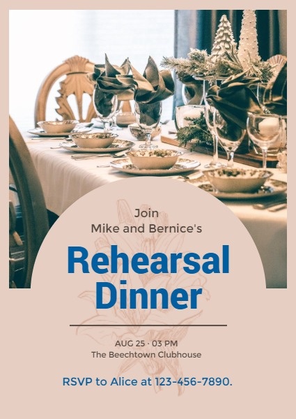 Rehearsal Dinner Invitation