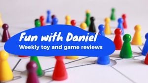 weekly, social media, chess, Blue Toy And Game Review Youtube Channel Art Template