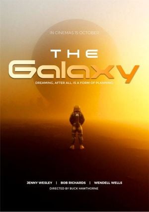 film, movie poster, galaxy, Gold Gradient Sci-fi Movies Poster Template