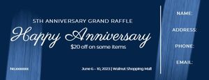 anniversary, supermarket, promotion, Dark Blue Market Raffle Ticket Template