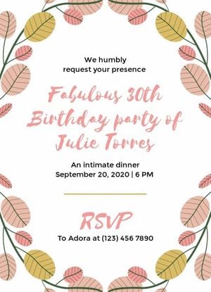 birthday, invitation, celebration, Party Announcement Template