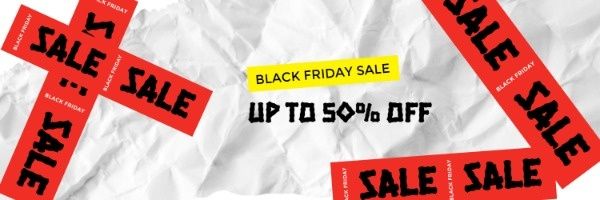 black friday sale, business, sticker, White Black Friday Discount Twitter Cover Template