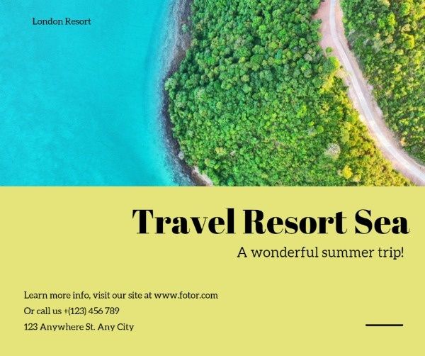 flyer, sale, marketing, Simple Travel Agency  Facebook Post Template