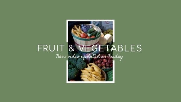 vegetables, food, simple, Fruit And Vegetable Youtube Channel Art Template