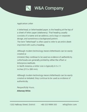business, office, reference, Green Company Official Letterhead Template
