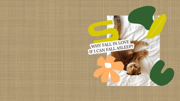 Brown Cat Love Quote Wallpaper