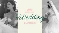 etsy shop, sale, retail, White Wedding Dresses Youtube Channel Art Template